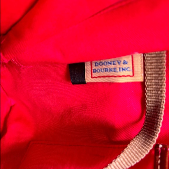 DOONEY AND BOURKE Embossed Lizard Zip Zip Satchel Brown Leather Trim - Picture 8 of 17